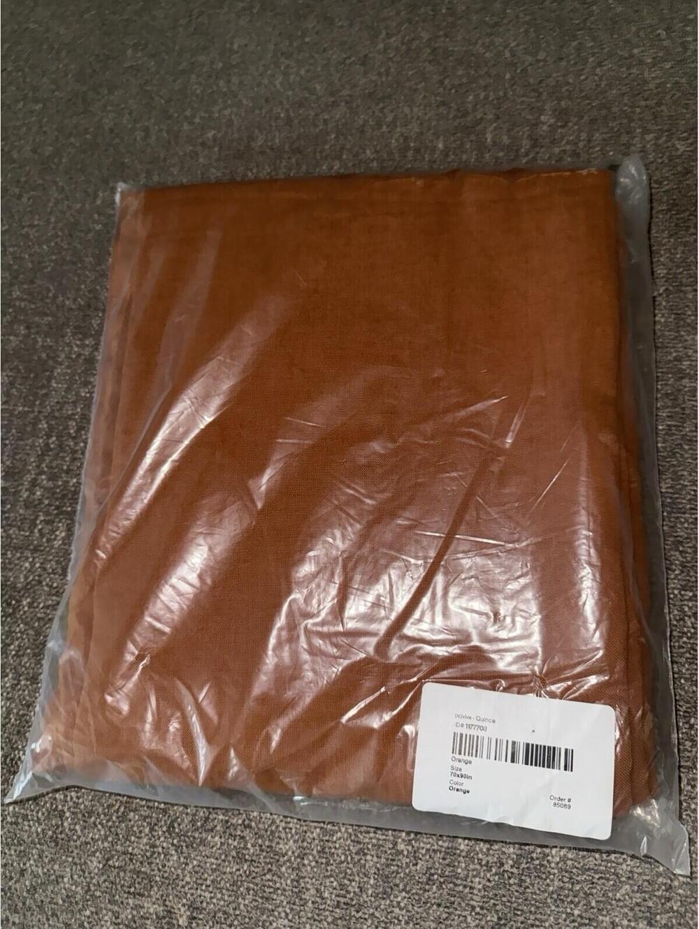 Quince Linen Table Cloth 70x90 Terracotta New - Picture 4 of 4